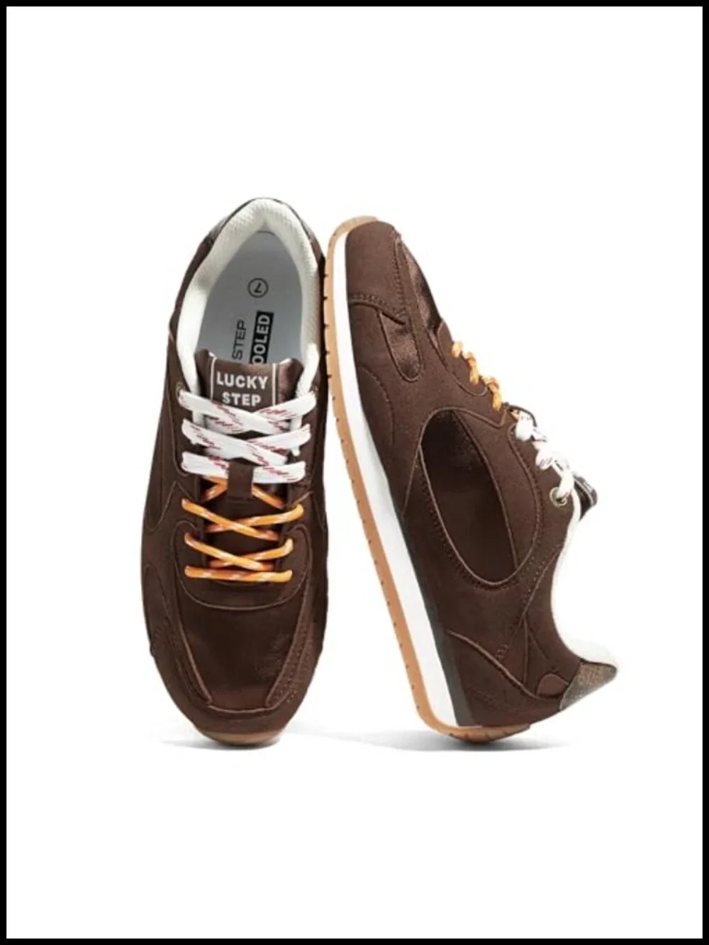 Retro Fashion Sneakers with Two-Tone Laces, Non-Slip Outsole